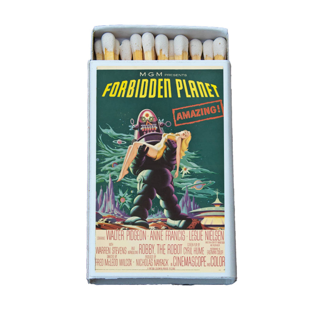 Forbidden Planet Classic Movie Sci-Fi Matchbox • Candle Acc • Matches