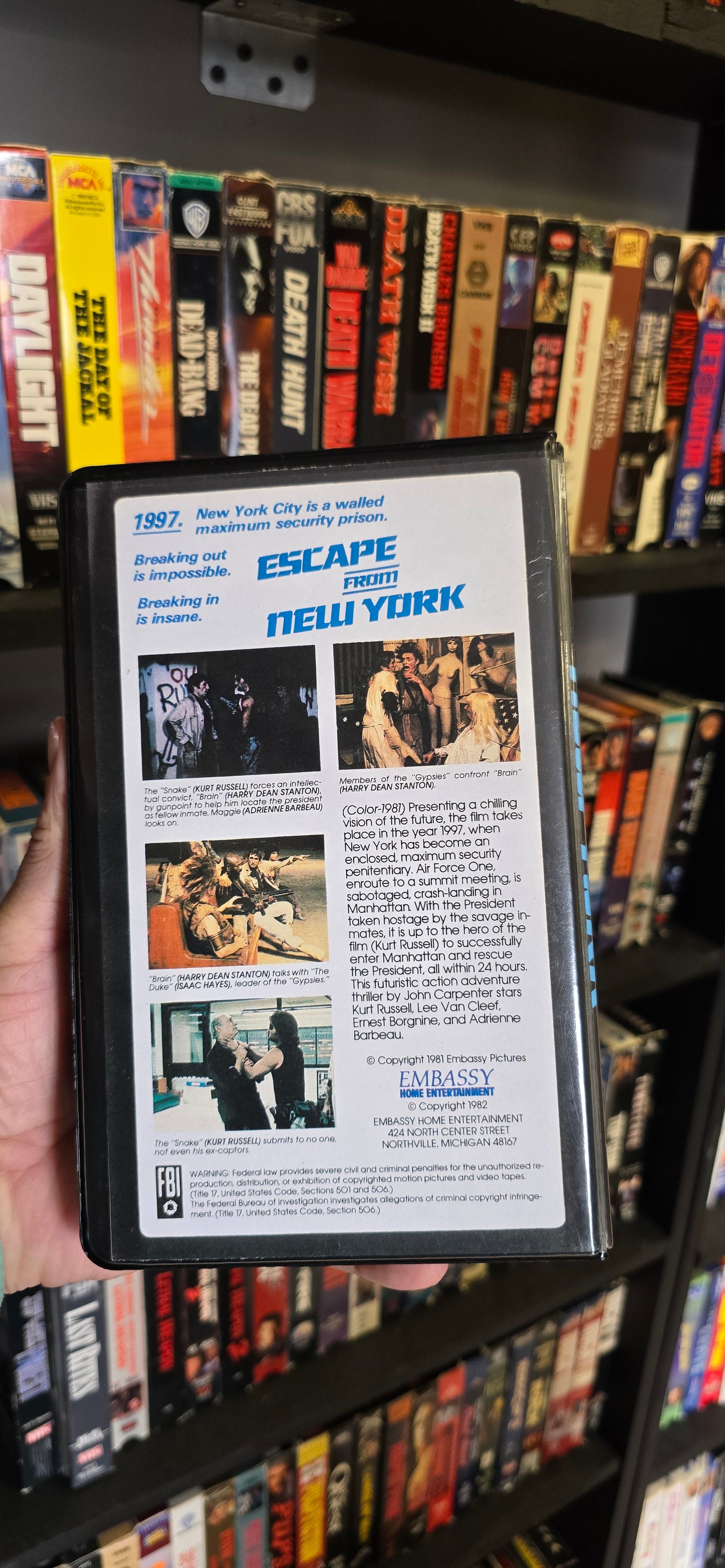Escape From New York VHS Boot
