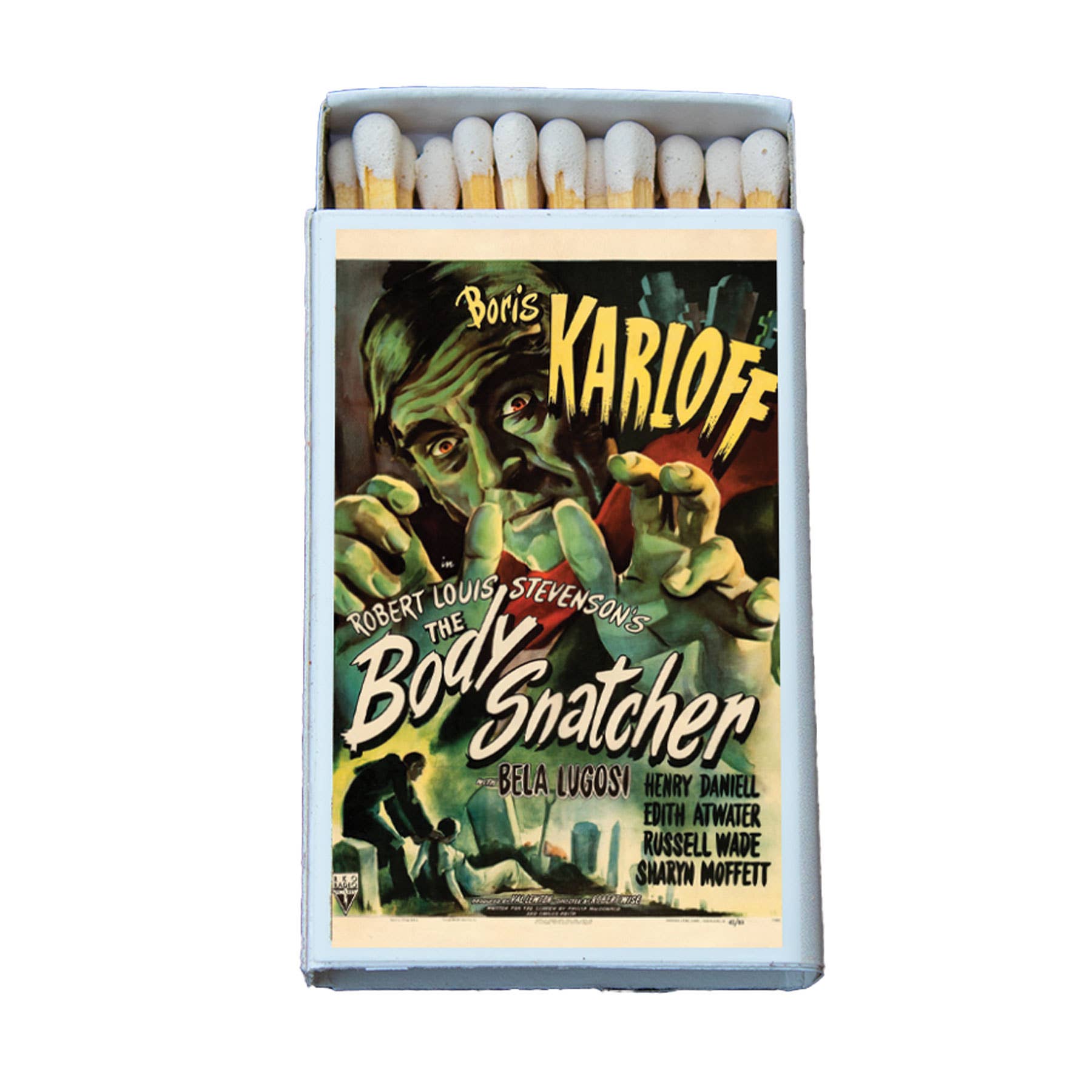 The Body Snatcher Classic Movie Thriller Matchbox • Candle Acc • Matches
