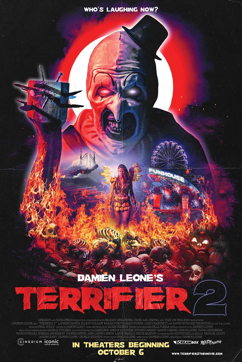 Terrifier 2 24x36: Cardboard Back & ClearBag