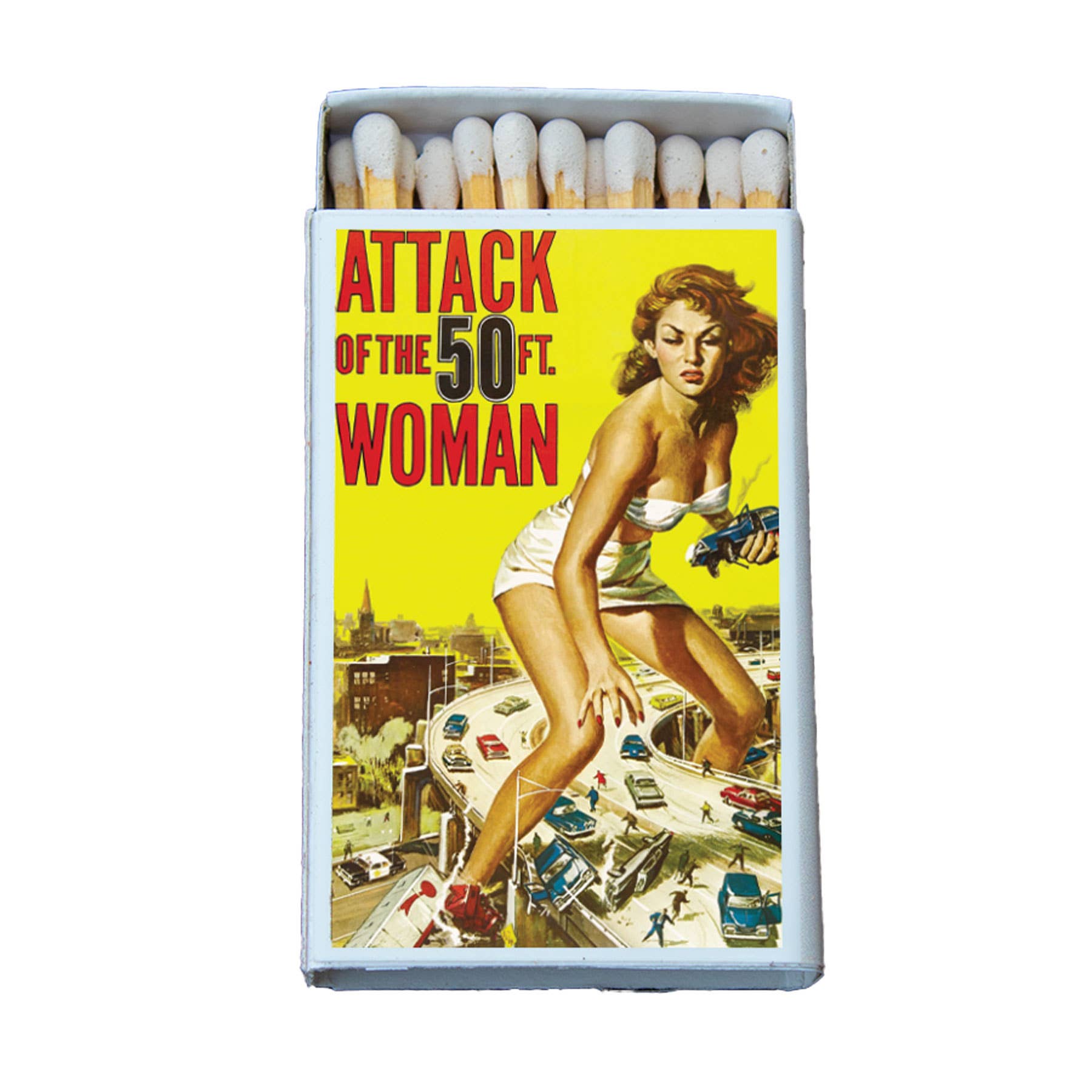 Attack Of The 50 ft Woman Classic Movie Sci-Fi Matchbox • Candle Acc • Matches