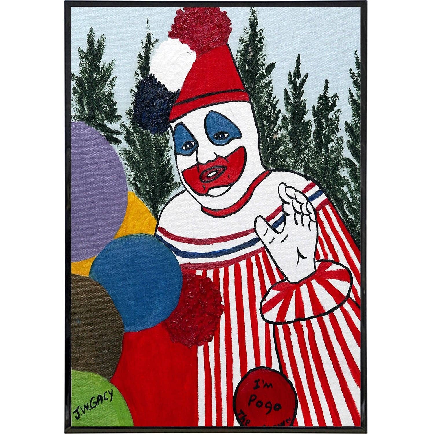 John Wayne Gacy "Pogo" Painting Print: Print Only
