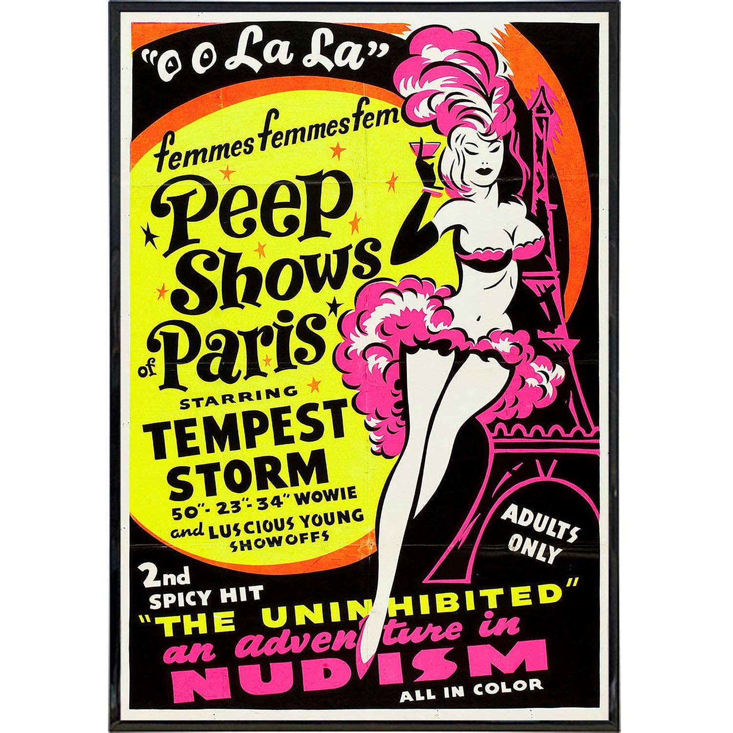 Peep Shows of Paris Film Poster Print: Print Only