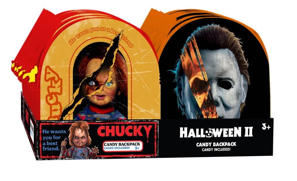 Chucky & Michael Myers Mini Candy Backpacks 12ct