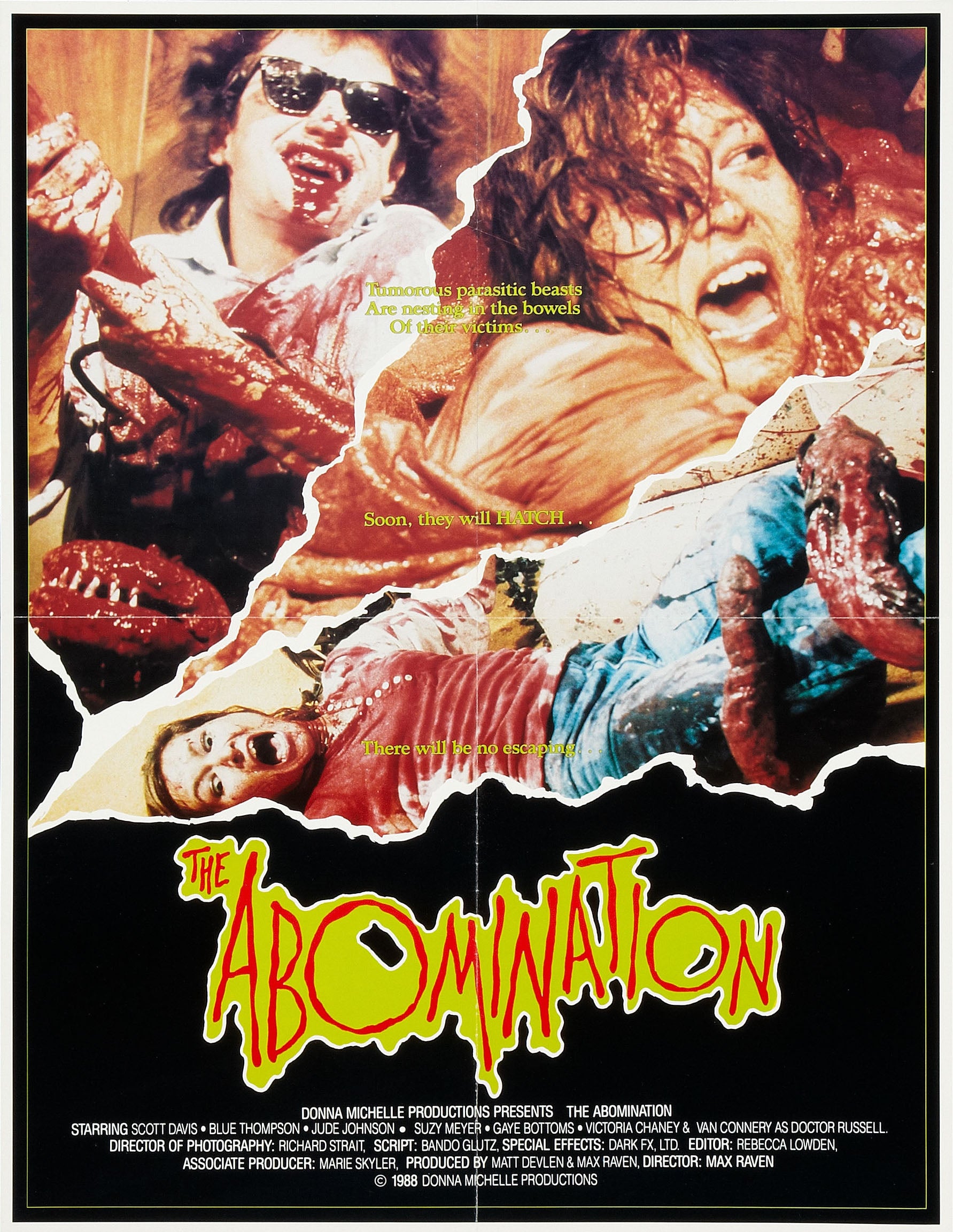 The Abomination (1986) Reproduction 11" x 17" Poster