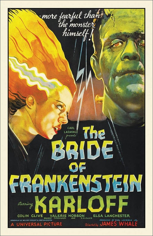 Bride Of Frankenstein 11x17 Poster: Cardboard Back & Clear Bag