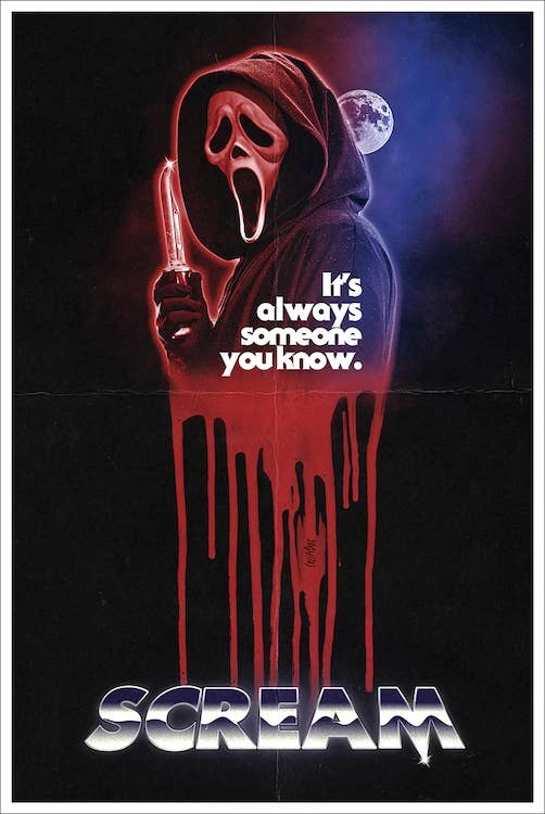Scream 24x36 Horror Movie Poster: Individually Rolled & Labeled