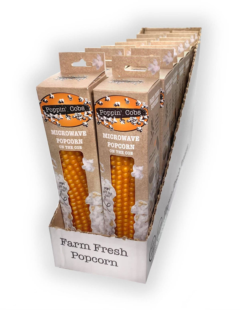 Poppin Cobs Original Microwave Popcorn on the Cob, 16ct Disp