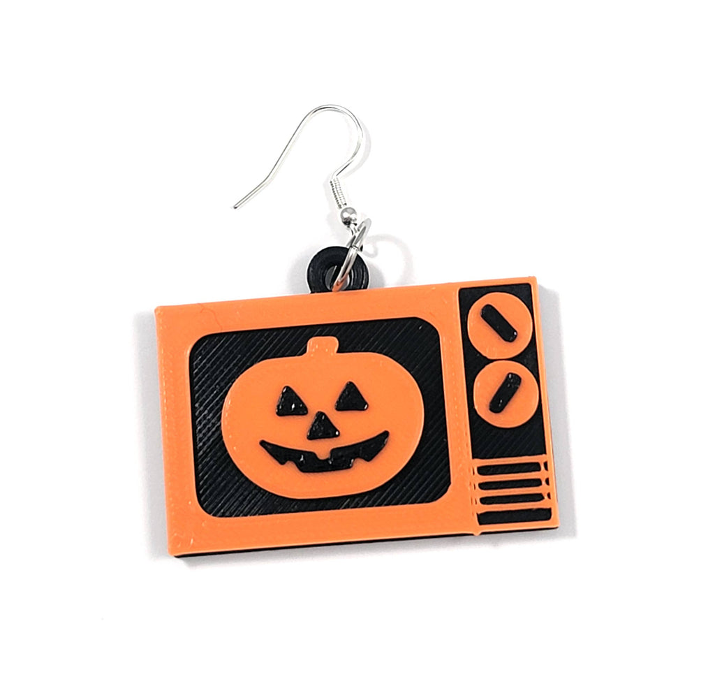 Halloween TV Horror Statement Earrings 3D Printed