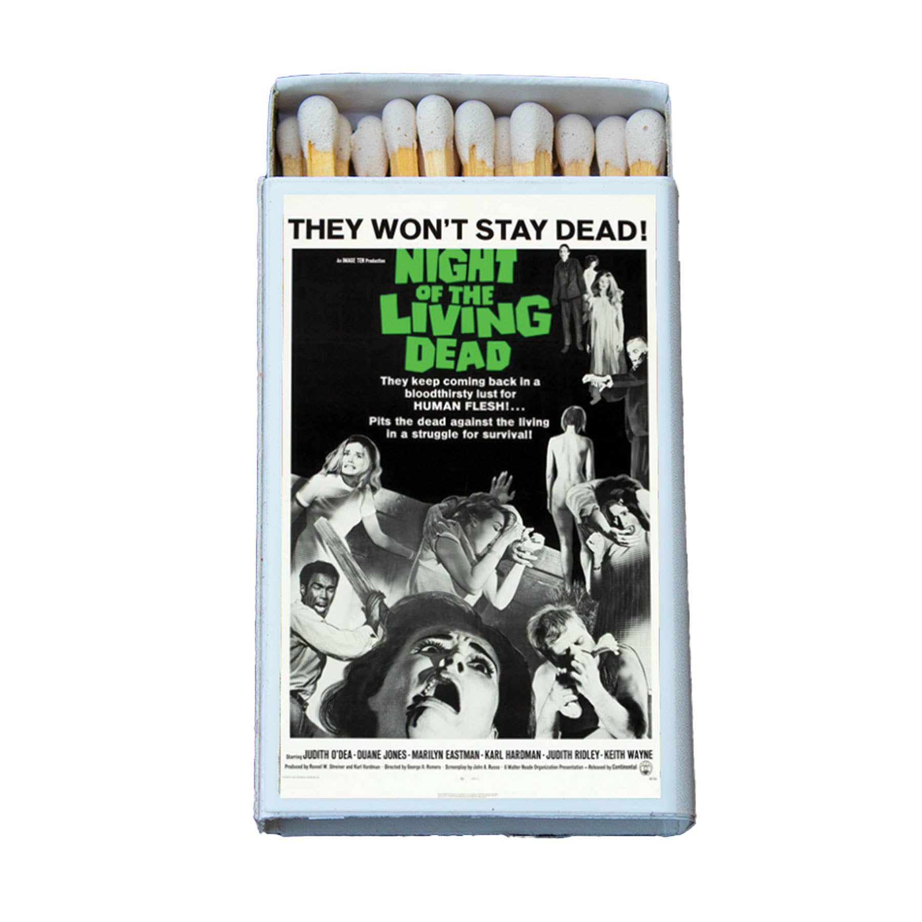 Night of the Living Dead / Classic Horror Movie Matchbox • Candle Acc • Matches