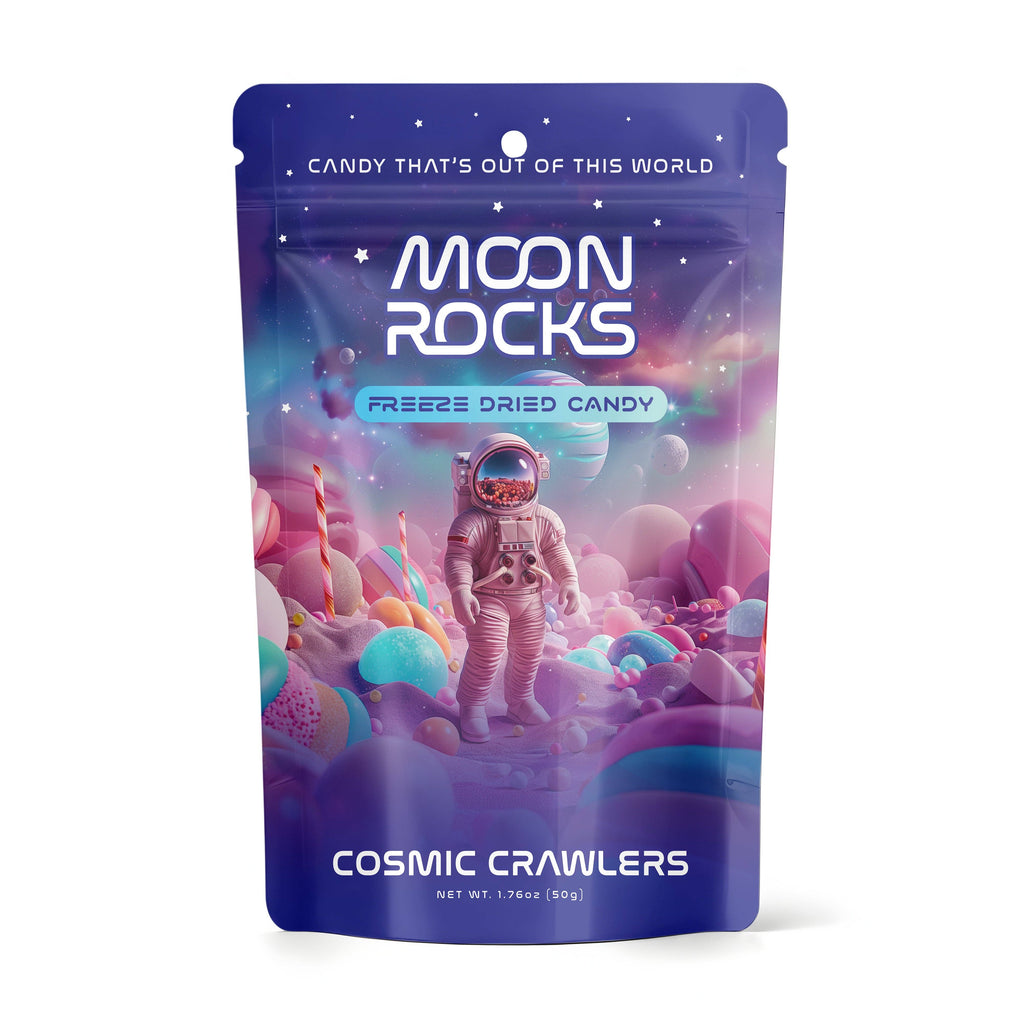 Moon Rocks Freeze Dried Candy- Cosmic Crawlers (Sour Worms)