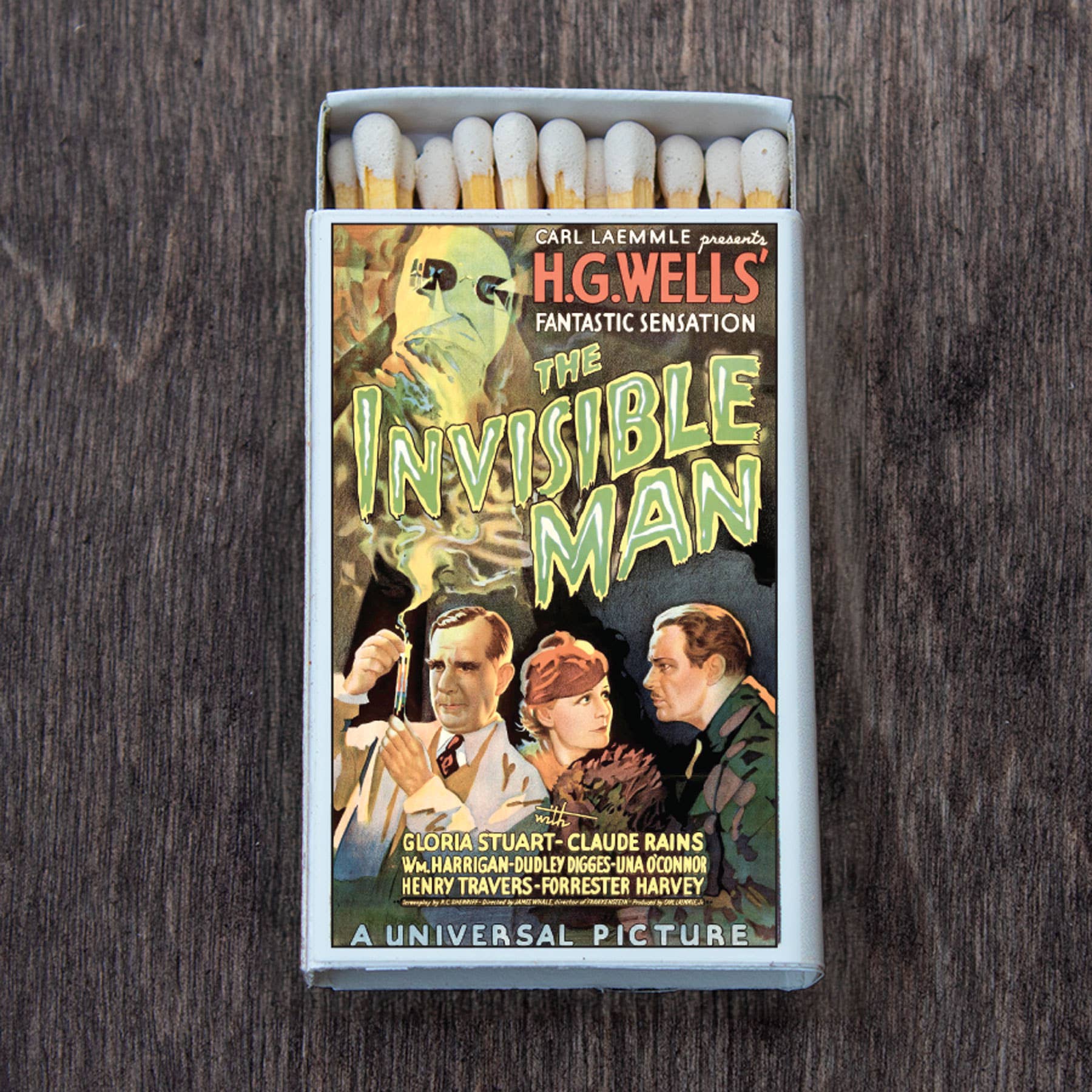 The Invisible Man / Monster Movie Poster Matchbox