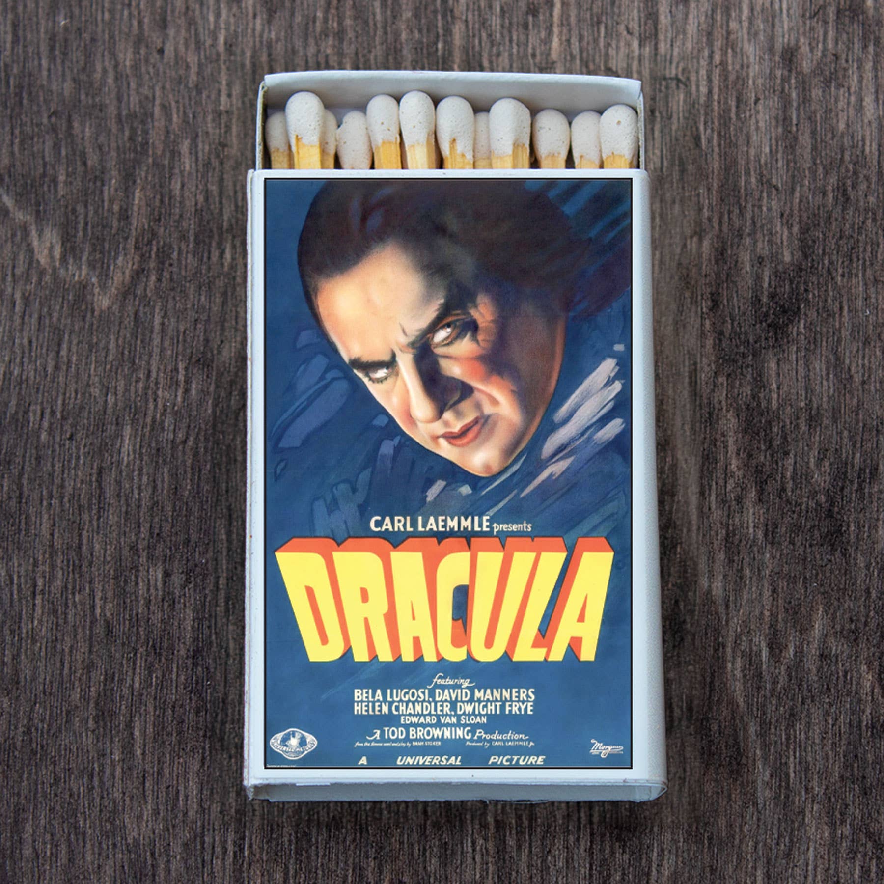 Dracula / Monster Movie Poster Matchbox • Candle Acc • Matches