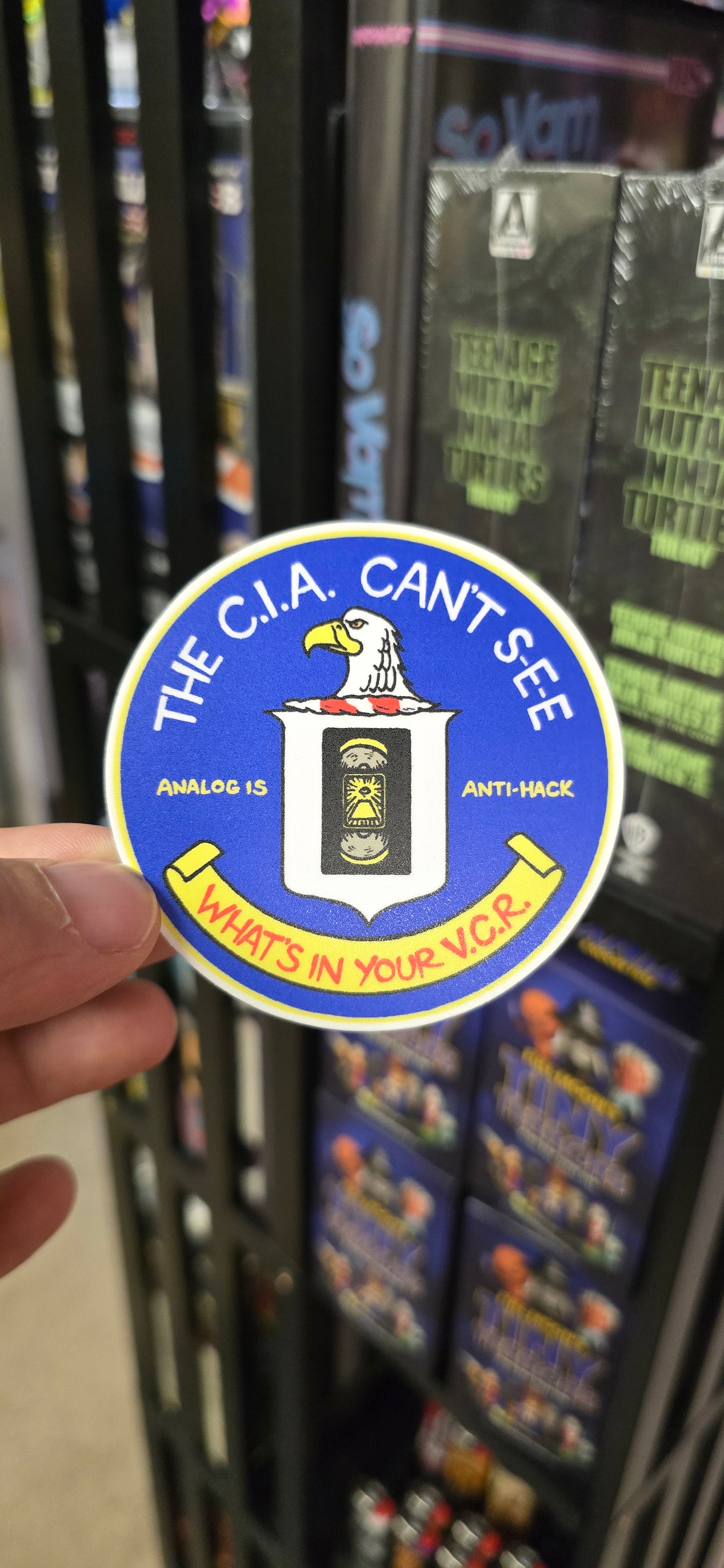 The CIA Can't See in Your VCR Sticker